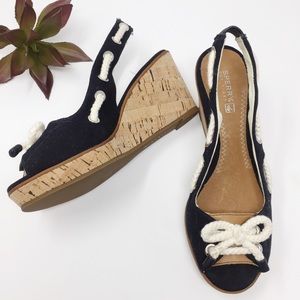 SPERRY Southport Espadrille Wedge Sandal 7.5